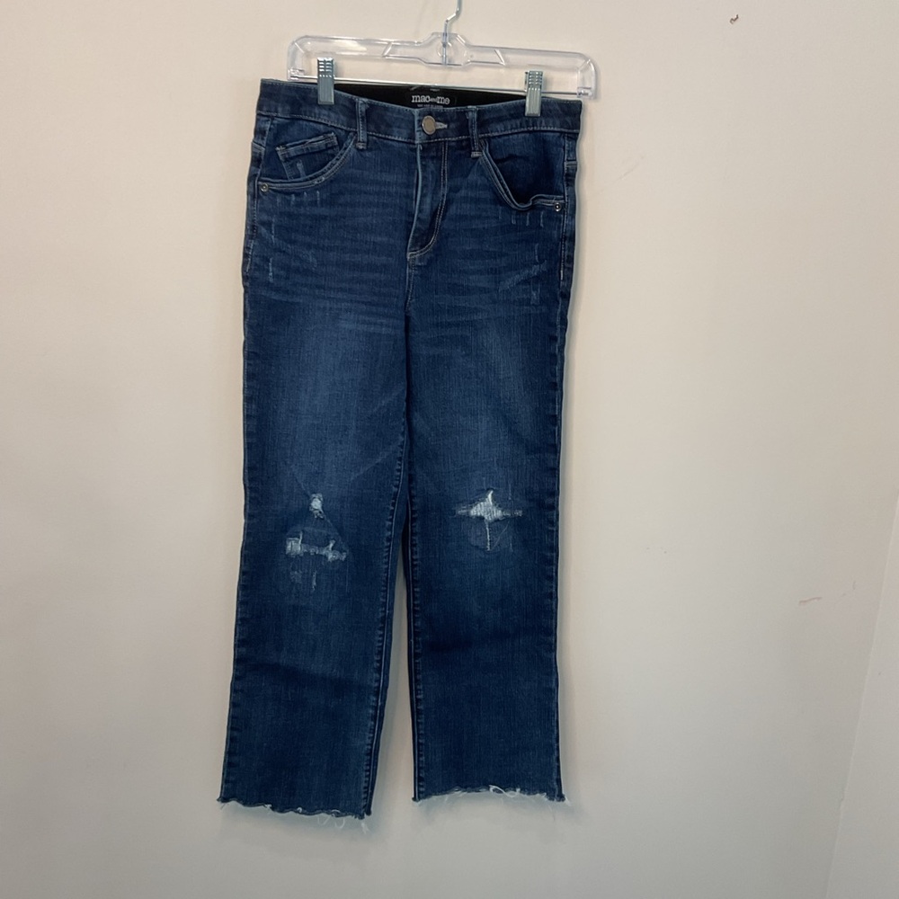 Women's Mac and Me Dark Jeans Size 6 Cropped with Freyed Hem